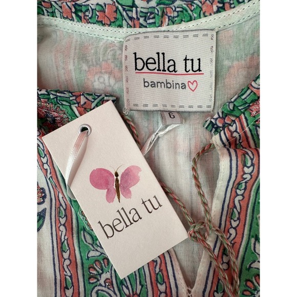 Bella Tu Bambina Aster Embroidered Beaded Tassel Tie Dress Size 6 NWT - Picture 10 of 14